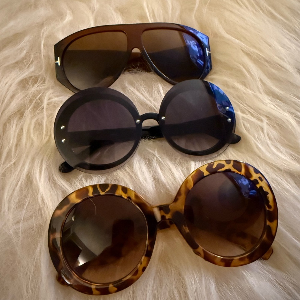 Stylish Sunglasses Trio - Black and Tortoise
